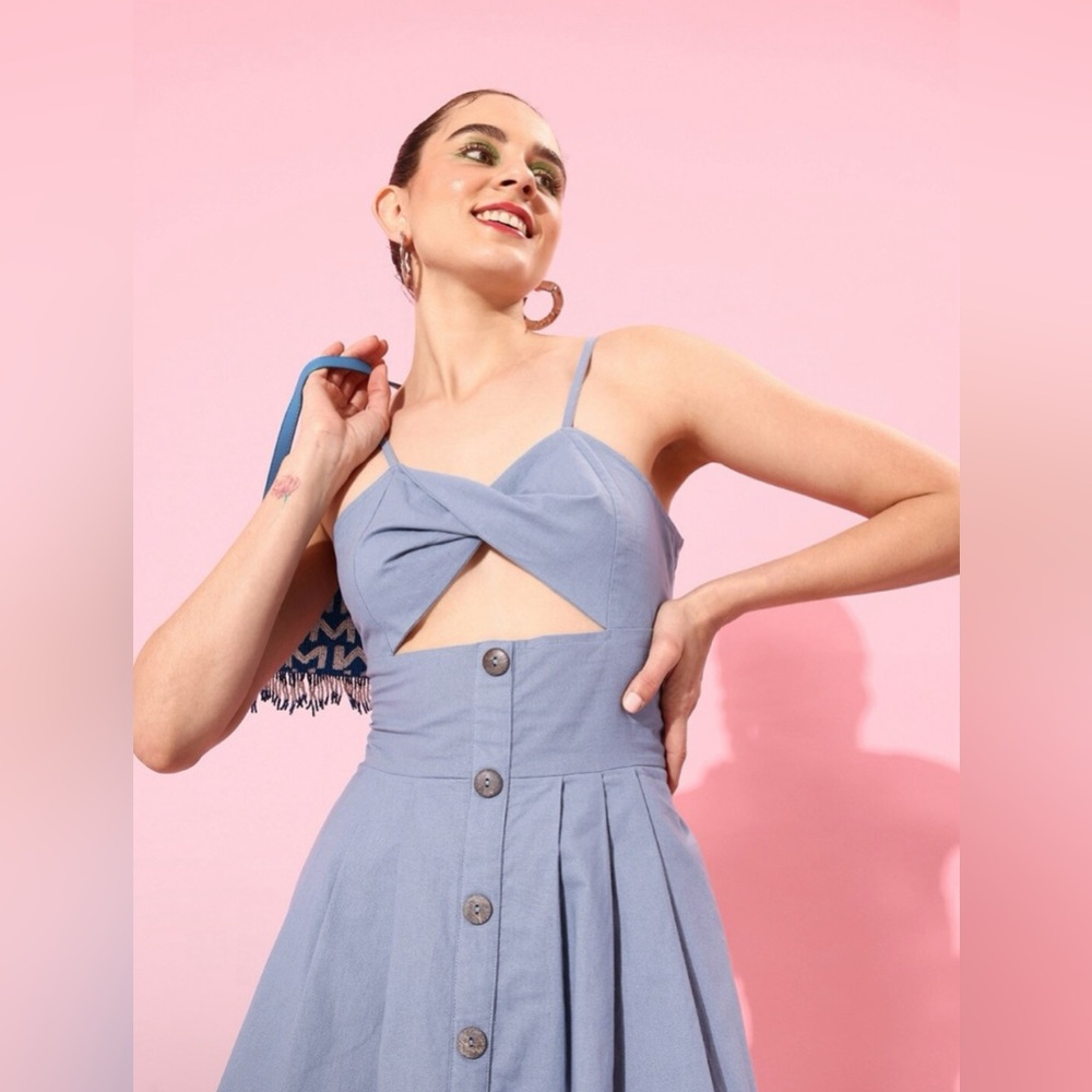 Blue denim dress